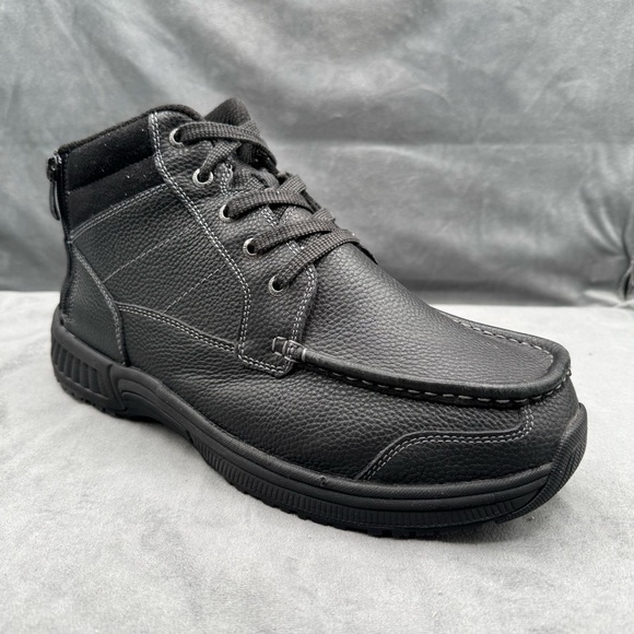 Orthofeet Other - Orthofeet Ranger Men’s Black Leather Boots Casual Comfort Lace-Up Size 11 X-Wide